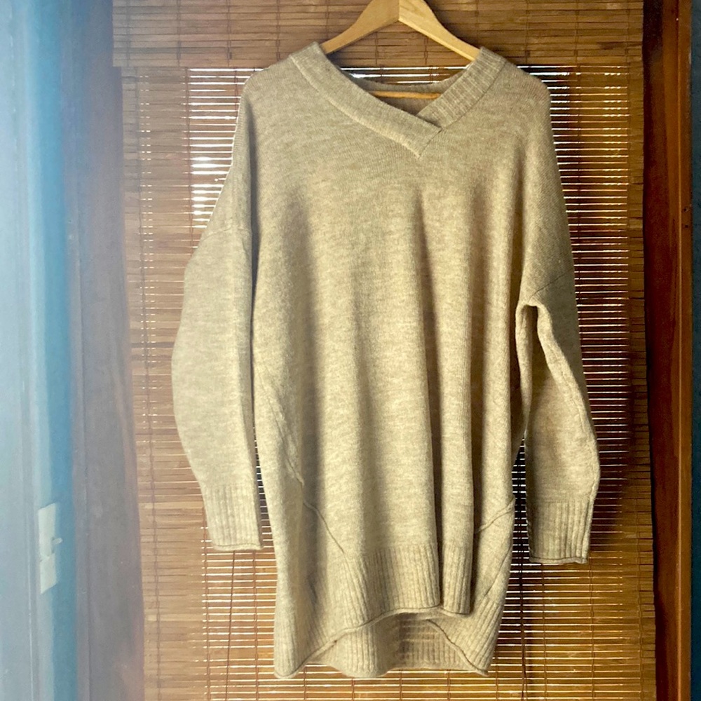 Tunic length sweater